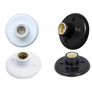 PLAFON BRANCO OU PRETO SOQUETE CEREMICA 390016