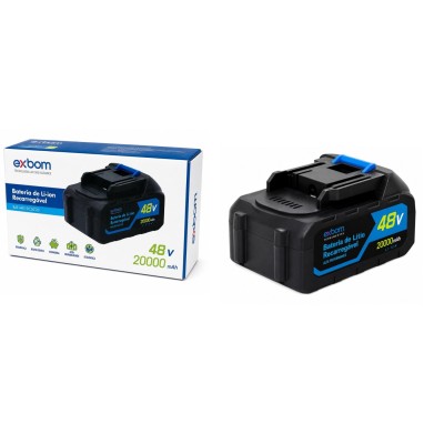 BATERIA DE LI-ION RECARREGÁVEL 48V-10 CELULAS 2.0AH EXBOM MK10C5C20
