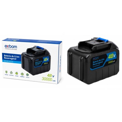 BATERIA DE LI-ION RECARREGÁVEL 48V-15 CELULAS 3.0AH EXBOM MK15C5C30